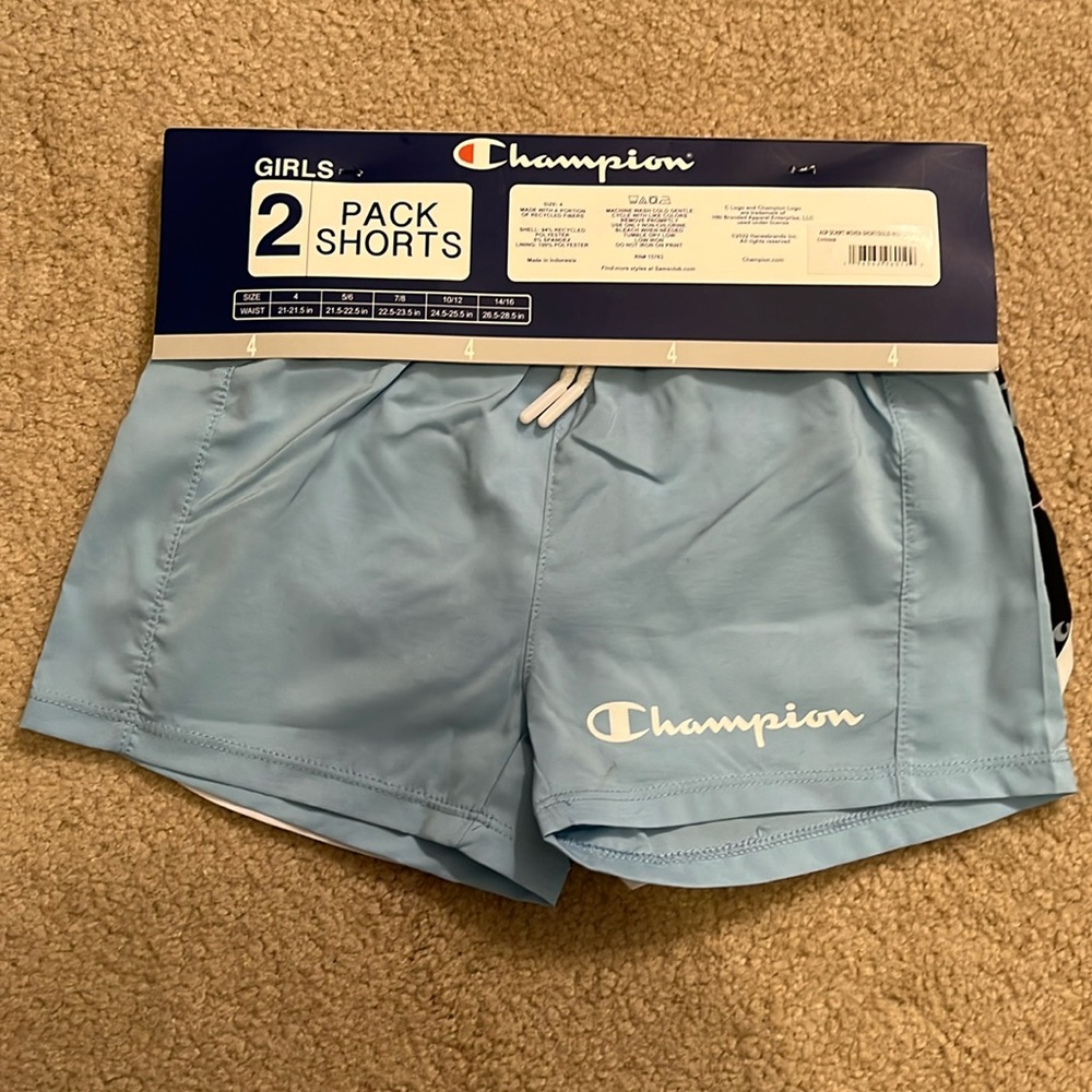 💥HOST PICK💥 NWT Girls' Champion 2-pack and 2-pack matching shorts, Size 4 - Picture 3 of 12